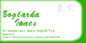 boglarka ipacs business card